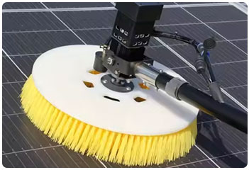 Handheld electric photovoltaic cleaning brush