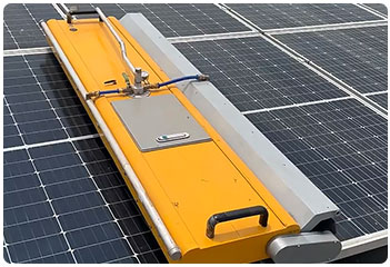 Wired remote control solar panel cleaning robot